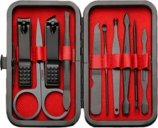 Women Men Manicure Pedicure Set Finger Toe Nail Clippers Scissors Grooming Kit