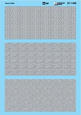 Microscale 87-1496 HO Stone Wall Graphics Decal Sheet
