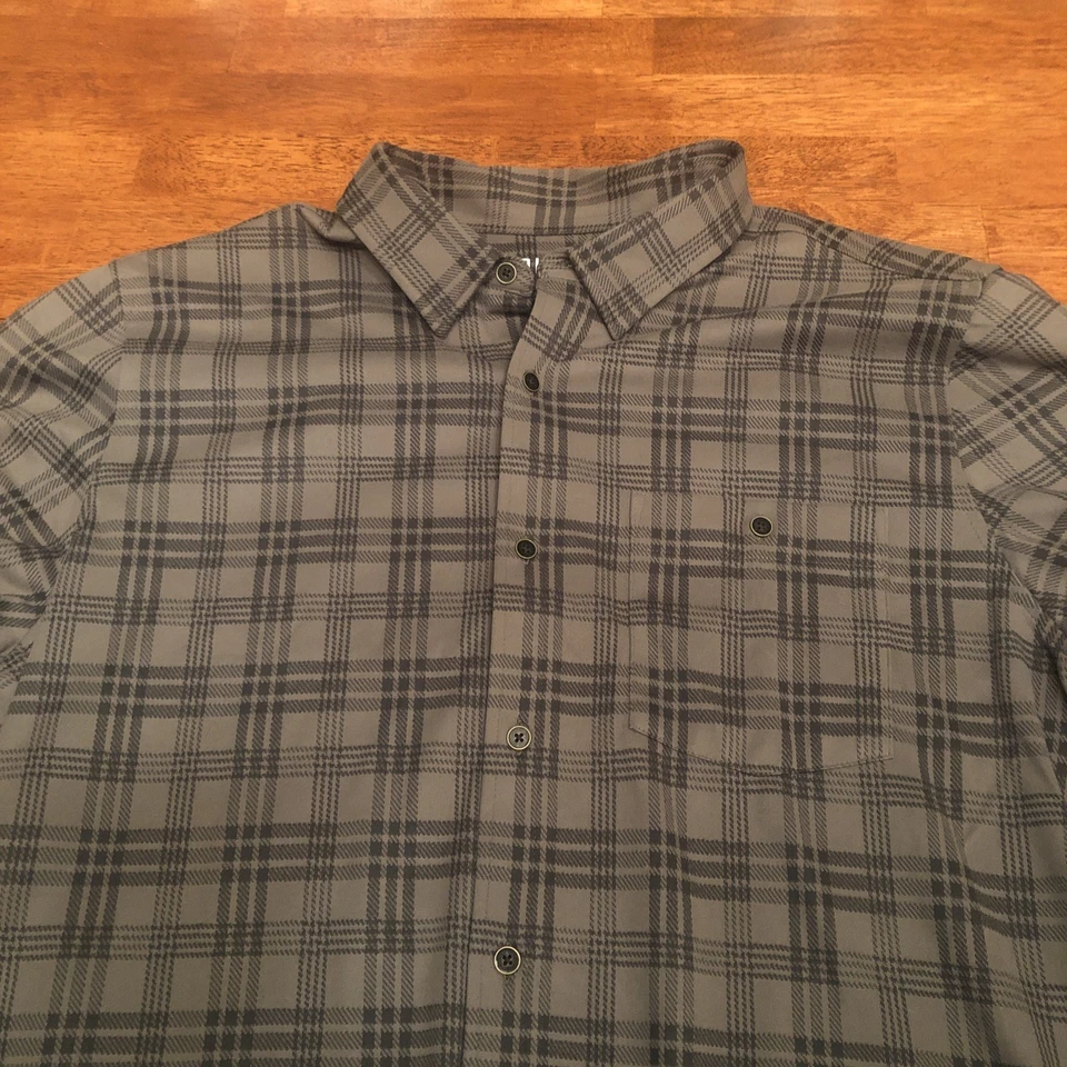 Camisa de Franela Rhone Hardy Para Hombre Talla XL Marrón Manga Larga Exterior Ligera Foto 2 de 4