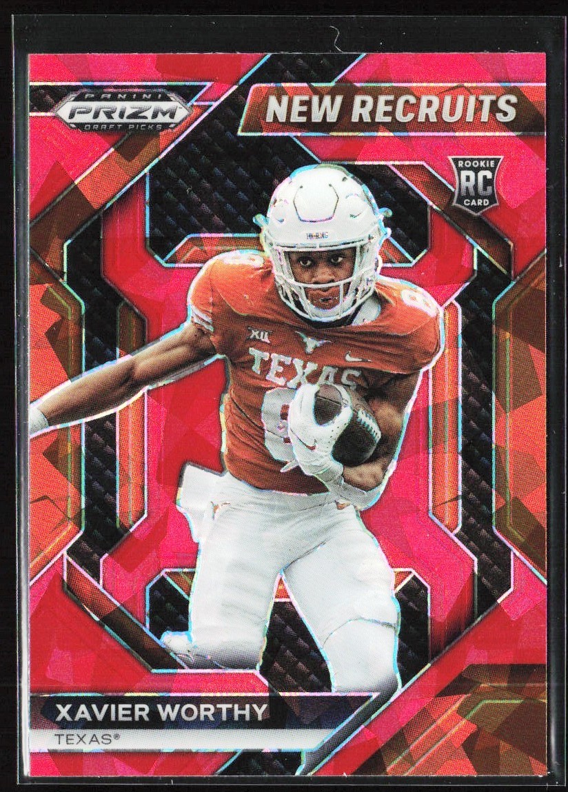 2024 Panini Prizm Draft Red Ice New Recruits Xavier Worthy RC Kansas City Chiefs