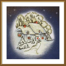Creative Сross Stitch Embroidery Kit "Snow hut" Nova Sloboda