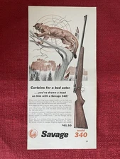 Vintage 1961 Savage Stevens 340 Print Ad