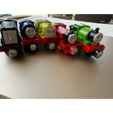 Thomas  Friends Take-n-Play 5 Train Lot Percy Victor Diesel Scruff Handel