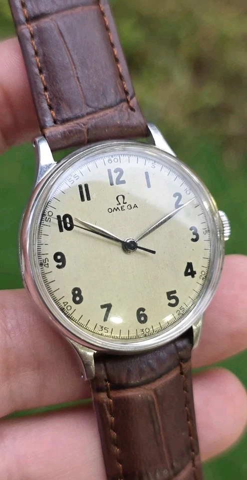 Reloj Omega Calatrava 1944 Ref 2324 Cal 30 SC T2 Hombre Jumbo 35mm Acero Inoxidable  Foto 3 de 4