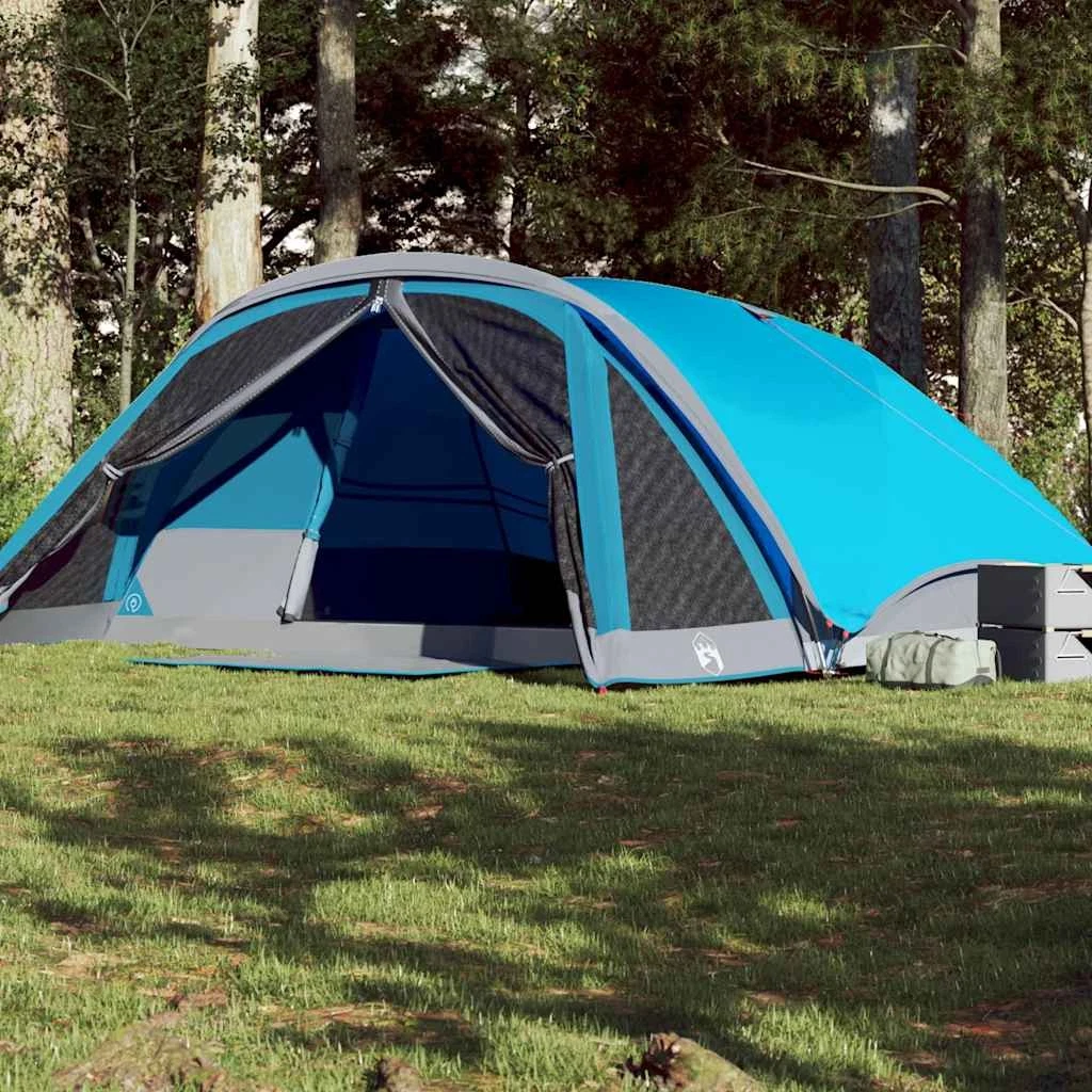 Family Tent 6 Person Waterproof Blue
