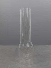 ANTIQUE SIGNED SIMMONS KLEAR CRYSTAL KEROSENE OIL LAMP CHIMNEY 10" TALL 2 5/8"D