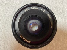 MINOLTA MD 50MM F2.0 LENS W/ACCESS