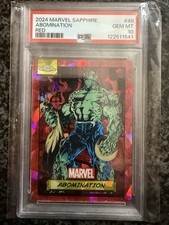 2024 TOPPS CHROME MARVEL SAPPHIRE EDITION Red #48 ABOMINATION #/5 PSA 10 Gem