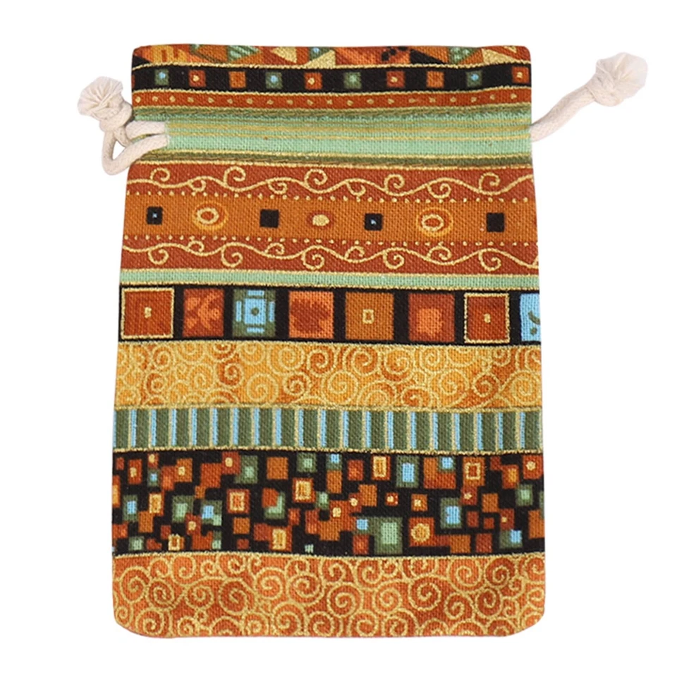 12pc Egyptian Jewelry Coin Pouch Print Drawstring Gift Bag Cotton Sachet4887 - Image 4 of 4