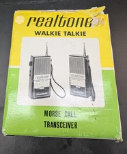 Vintage Realtone Walkie Talkie Set Morse Code Call Transceiver Tested Working