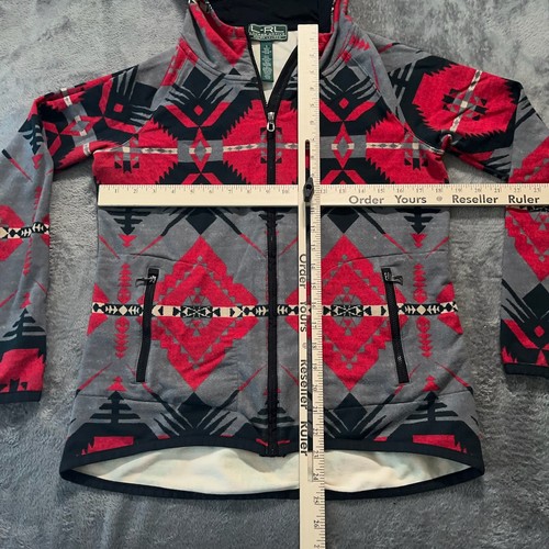 Lauren Ralph Lauren Hoodie Womens Small Aztec Full Zip Hooded Jacket Activewear - Picture 4 of 8