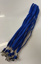 Blue Neck Lanyards with Metal Clips ID Badges Safety Badges 18    Brand New 10pk