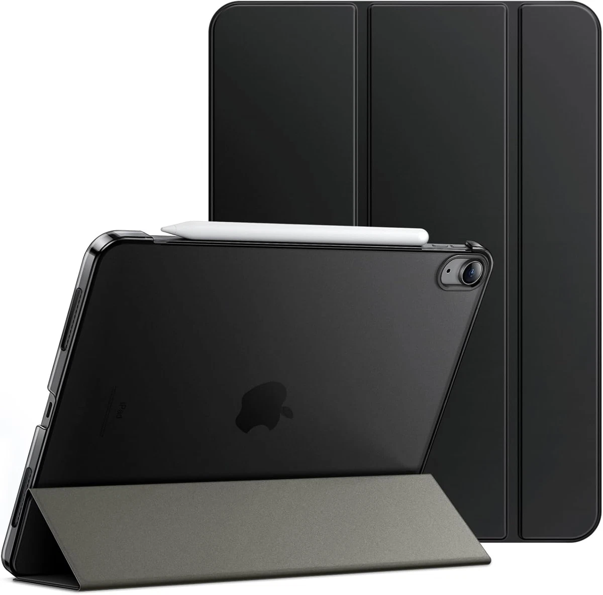 doupi PerfectFit TPU Custodia per iPad Mini 1 2 3, Retina Display Mat Trasparente Cover, Nero
