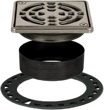 Schluter Kerdi-Drain Classic Shower Grate Kit with Integrated Slope Bonding Flan
