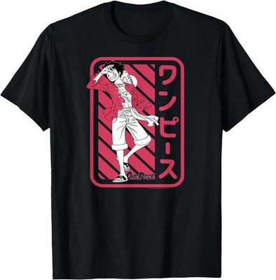 One Piece Anime White and Red Monkey D. Luffy T-Shirt