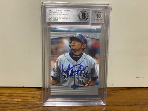 Autografo Ichiro Suzuki 2001 Upper Deck Rookie Update BGS 10 Beckett Authentic - Foto 2 di 5