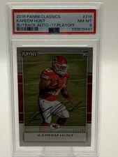 2018 Panini Classics Kareem Hunt Buyback Auto PSA 8 11/20 Chiefs POP 1
