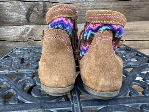 Minnetonka Aspen Dusty Brown Baby/Toddler Suede Leather Boots Sz 3 - Bild 4 von 7