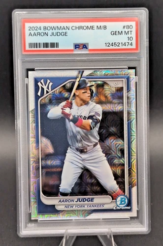 2024 Bowman Chrome Mega Box Mojo Refractor #80 Aaron Judge Yankees PSA 10 Gem Mt