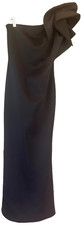 Betsy  Adam One-Shoulder Scuba Crepe Gown Size 4