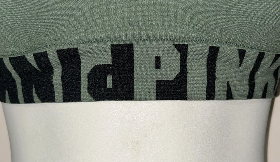 PINK by Victoria's Secret Bralette Green Black Wireless Lingerie Multiway MEDIUM - Image 4 of 4