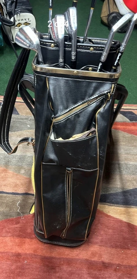 Vintage Northwestern Golf Clubs w/ Black Leeds Golf Bag - Image 3 of 4