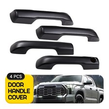 4pcs Matte Black Exterior Door Handle Cover Trim Set For Toyota Tundra 2022-2024 4pcs Matte Black Exterior Door Handle Cover Trim Set For Toyota Tundra 2022-2024