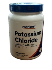 Nutricost Potassium Chloride Powder 365mg Per Serving 1kg Unflavored Supplement