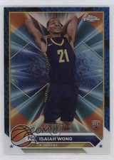2023-24 Topps Chrome Blue Basketball Refractor Isaiah Wong #80 2l4