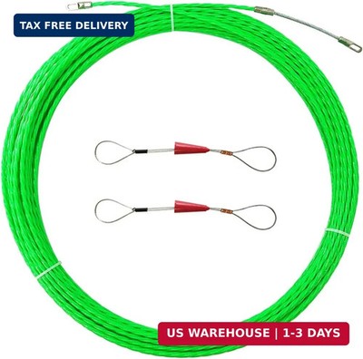 30M 100ft Fish Tape Cable Puller Kit Through Wall Wire Guide Device 4mm PET Elec