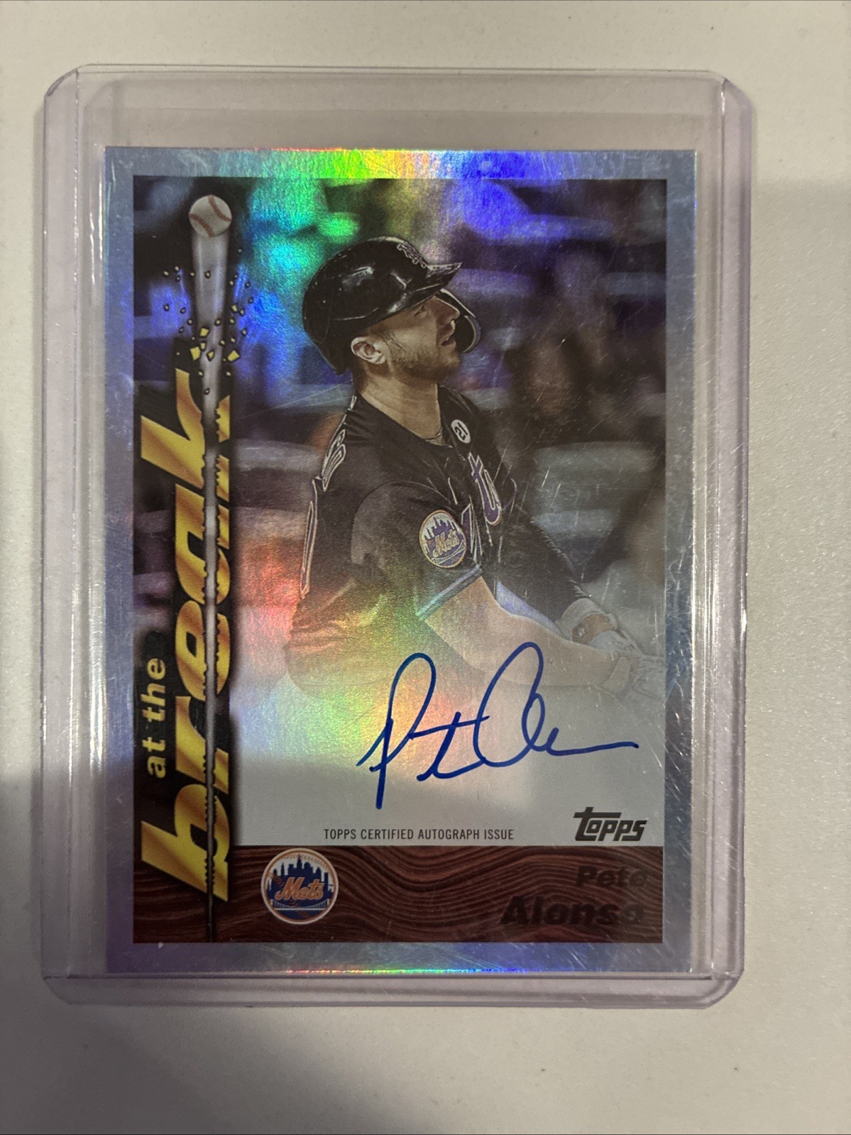 Pete Alonso #95ATBA-PA (Baseball Cards 2024 Topps Archives 1995 At the Break Autograph) — is it worth grading?
