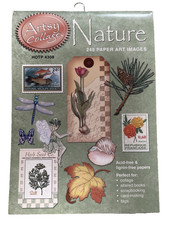 Artsy Collage Nature Paper Art Images HOTP 4308 Leaves Fish Fairies Butterflies