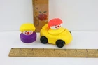 Vtg Fisher Price Little People Circus Train Clown Chunky Figure Lot of 2 & Car