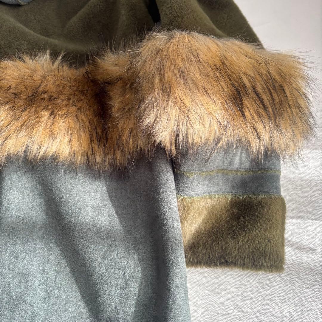 AMERI FUR DOCKING MOUTON COAT Green - image 15