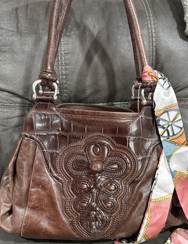 Cartera Brighton Katarina 3D Cuero Obra Maestra Colección Bolso de Hombro Marrón Foto 2 de 4