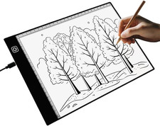 A4 LED Light Box for Tracing and Drawing - Ultra Thin Adjustable Light Table, US