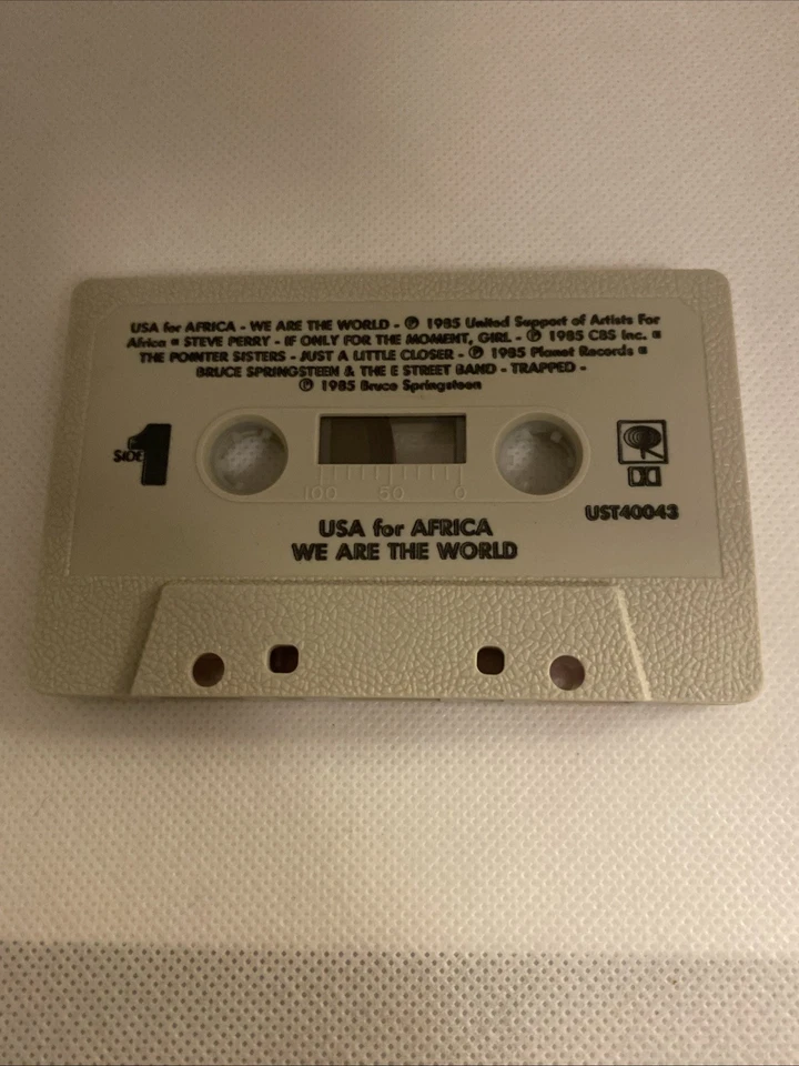 USA for Africa "We Are The World" Cassette Tape 1985 TESTED Foto 3 de 4