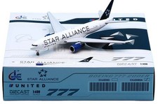 JC4UAL0080A JC Wings 777-200ER 1/400 Model N218UA United Airlines Flaps Down