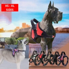 No Pull Dog Cat Harness Reflective Breathable Adjustable Vest with Leash S-XL