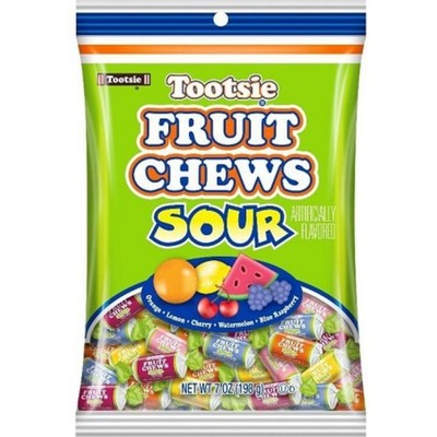 8x Tootsie Fruit Chews Sour Candy Snack Treats New Sealed Bulk 7oz