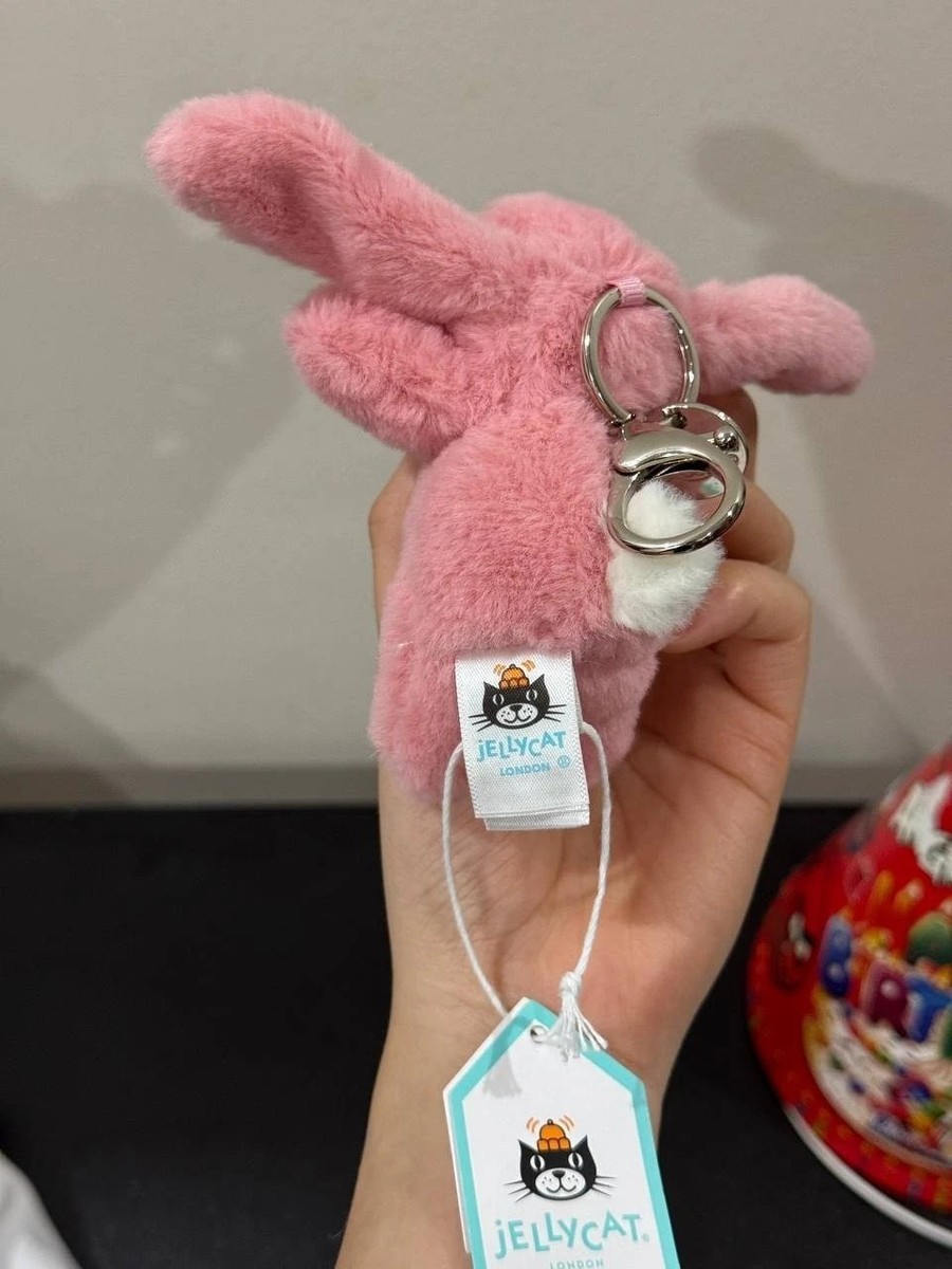 Jellycat Bashful Bunny Tulip Pink Plush Keychain Bag Charm NWT | eBay
