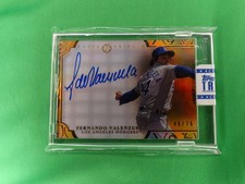 2015 Topps Tribute Fernando Valenzuela Dodgers Gold Auto 46/75