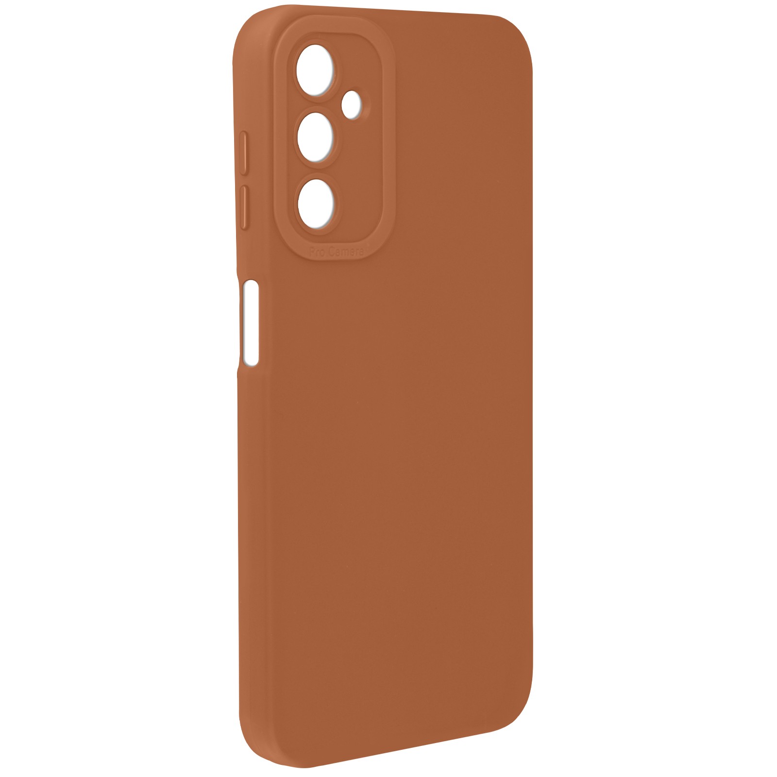 Coque Galaxy A14 mate marron avec protection caméra intégrée Avizar