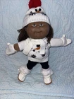 Cabbage patch kid, girl, AA, brown hair brown eyes, EUC, “Ready For Snow” Outfit