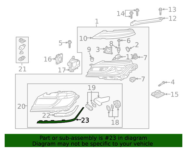 Genuine Volkswagen Headlight Molding 3G8-941-120 | eBay