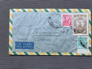 Briefmarken Brasilien 1948 Luftpost nach Deutschland