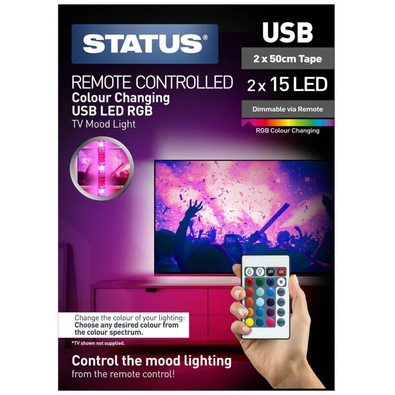 Status remote controlled colour changing led rgb tape deals