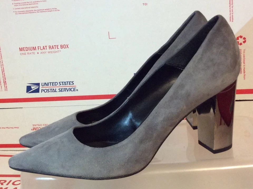 Zapatos de salón clásicos de gamuza gris KURT GEIGER para mujer talla 40 EUR (NUEVO SIN CAJA) Foto 3 de 4