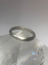 Stacker ring geometric slender  band  sterling silver women girls