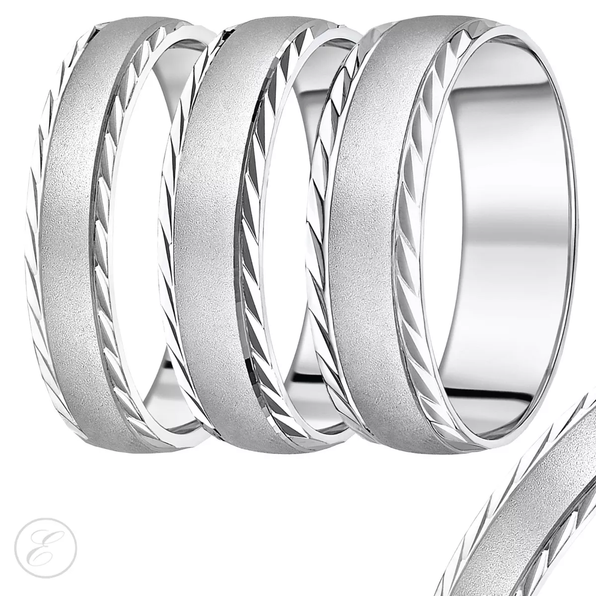 3.5mm Palladium 1/4 Carat Diamond Half Eternity Ring - Palladium Rings at  Elma UK Jewellery